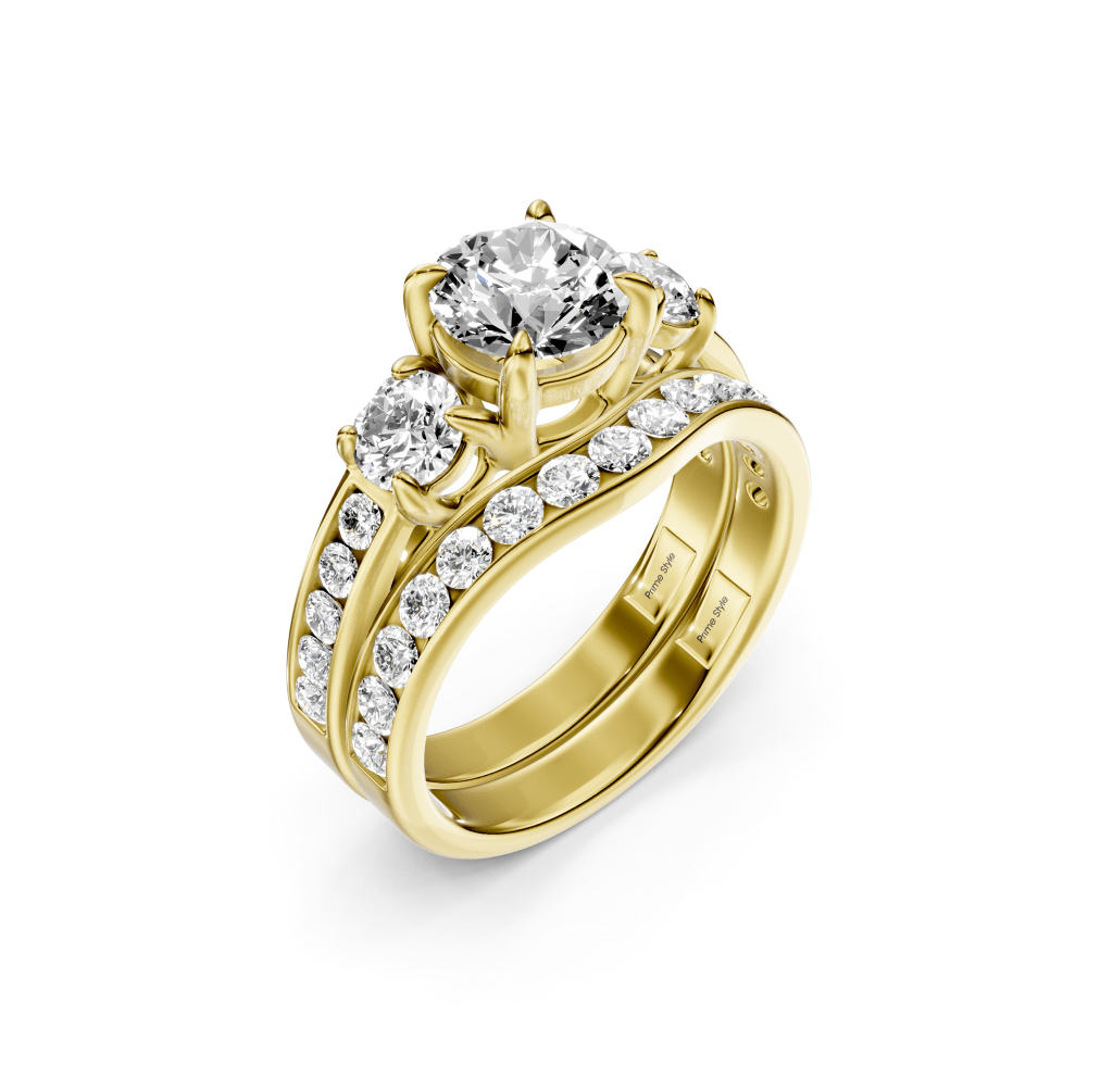 1.70-7.20 CT Round Cut Lab Grown Diamonds - Bridal Set