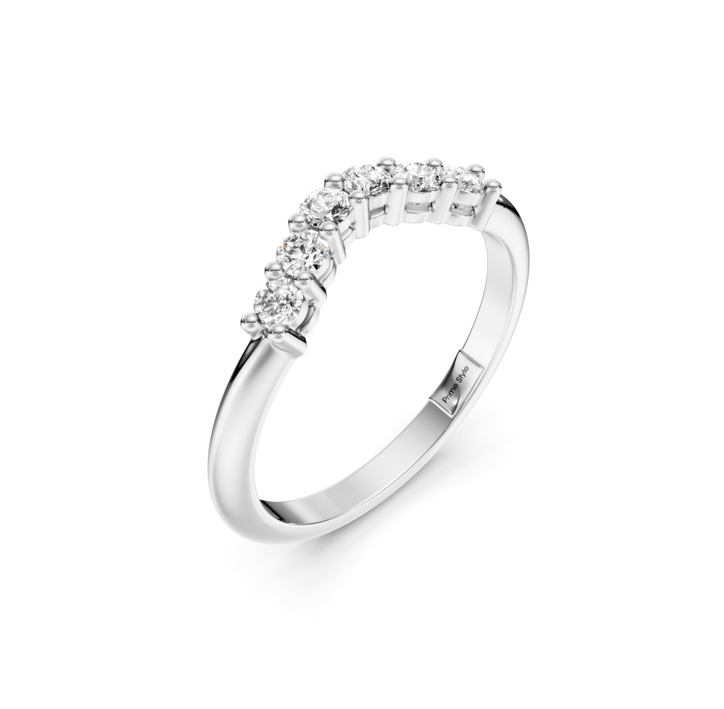 1.15 CT Round Cut Lab Grown Diamonds - Wedding Band - Primestyle.com