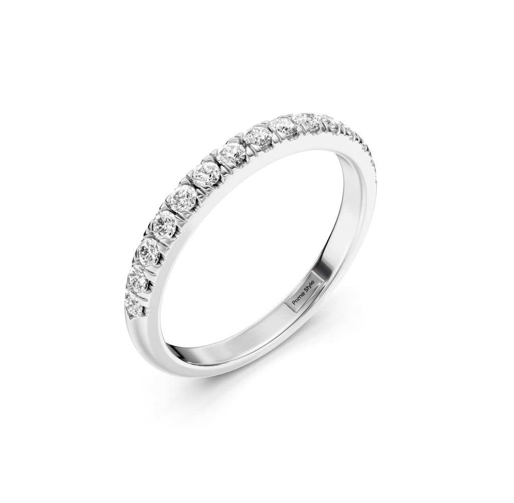 0.35 CT Round Cut Lab Grown Diamonds - Wedding Band