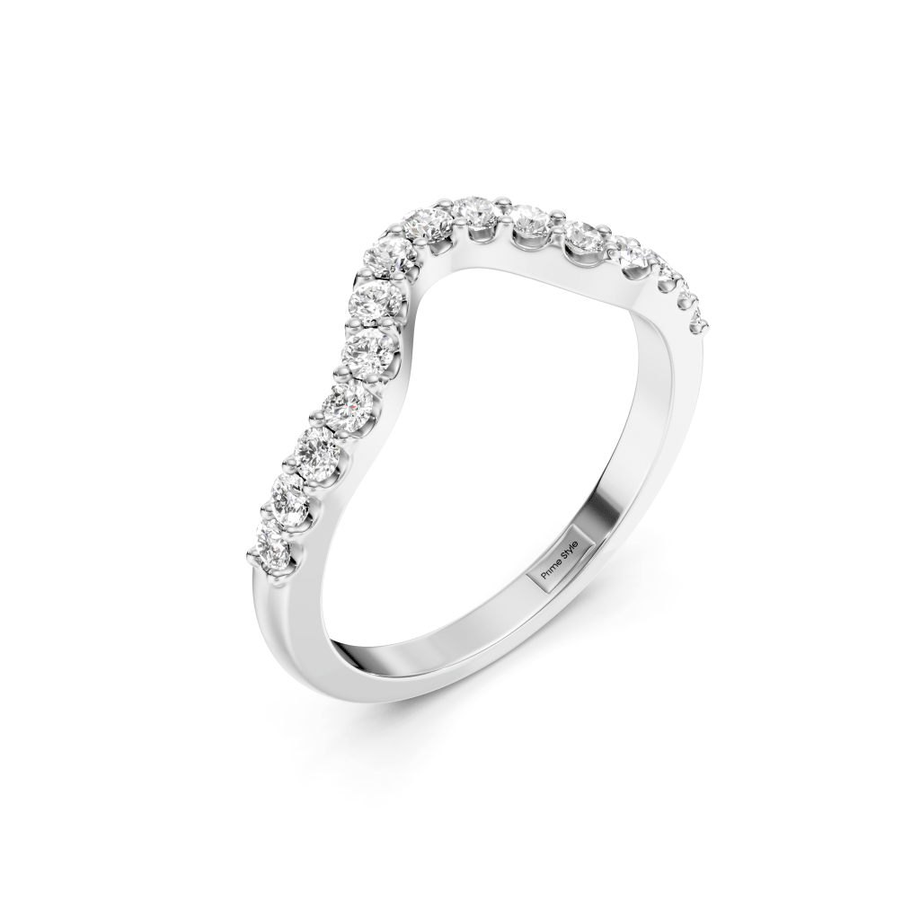 0.45 CT Round Cut Natural Diamonds - Wedding Band - Primestyle.com