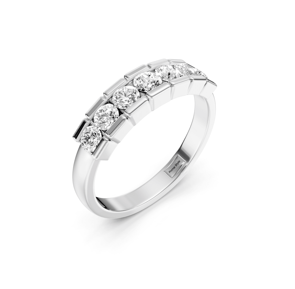 1.00 CT Round Cut Natural Diamonds - Wedding Band