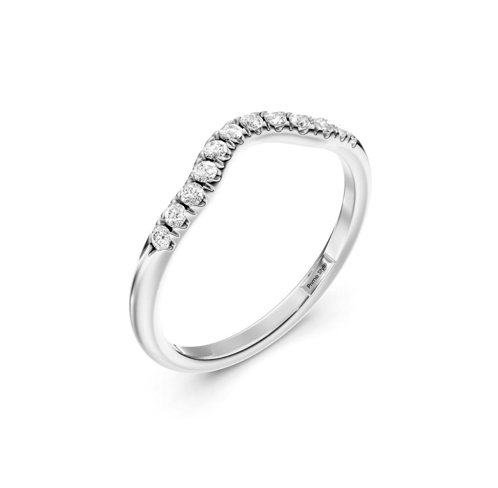 0.15 CT Round Cut Diamonds - Wedding Band - Primestyle.com
