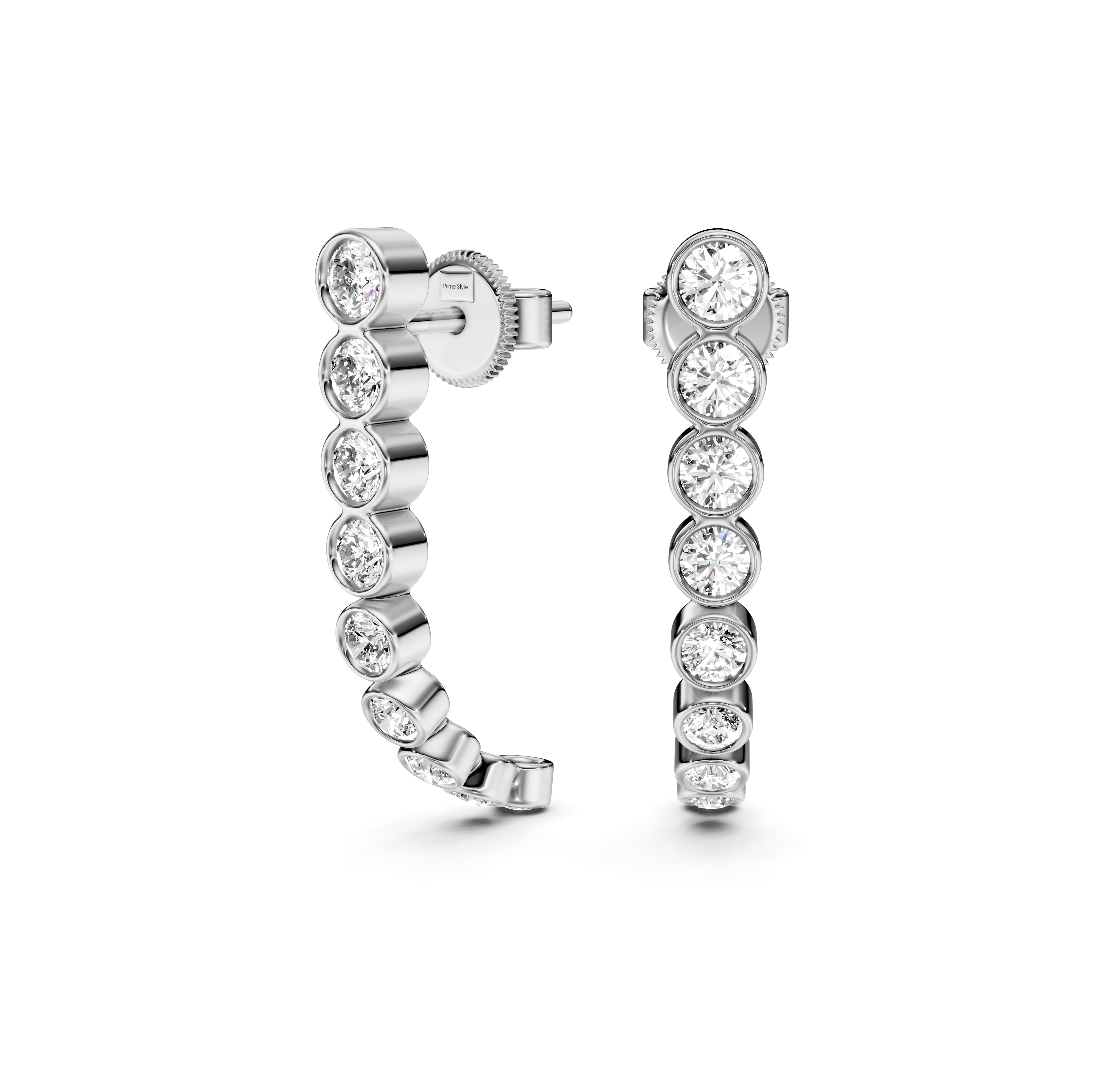 1.35 CT Round Cut Natural Diamonds - Diamond Earrings