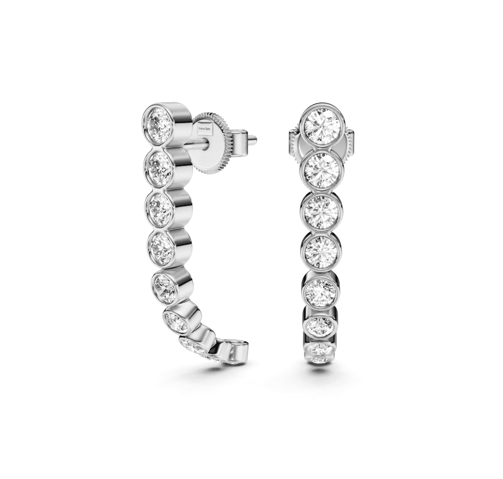 1.35 CT Round Cut Natural Diamonds - Diamond Earrings - Primestyle.com