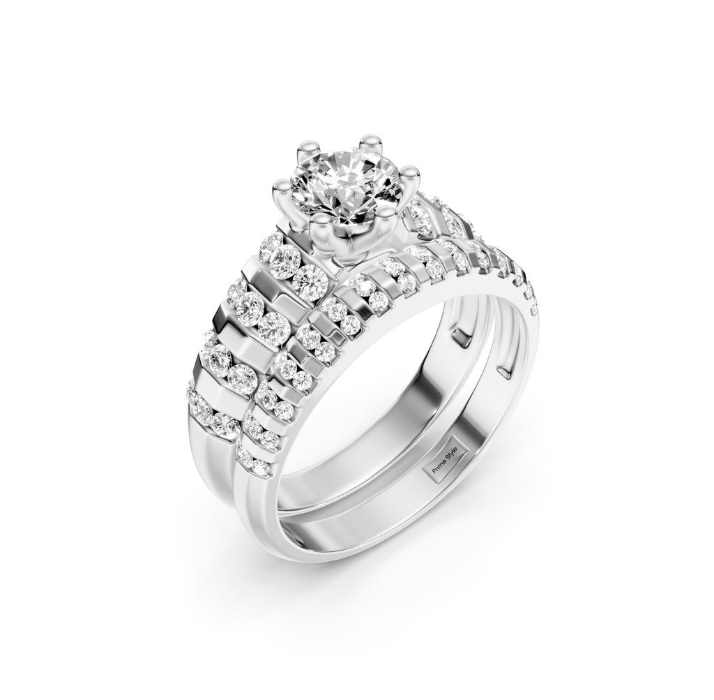 1.35-2.50 CT Round Cut Natural Diamonds - Bridal Set