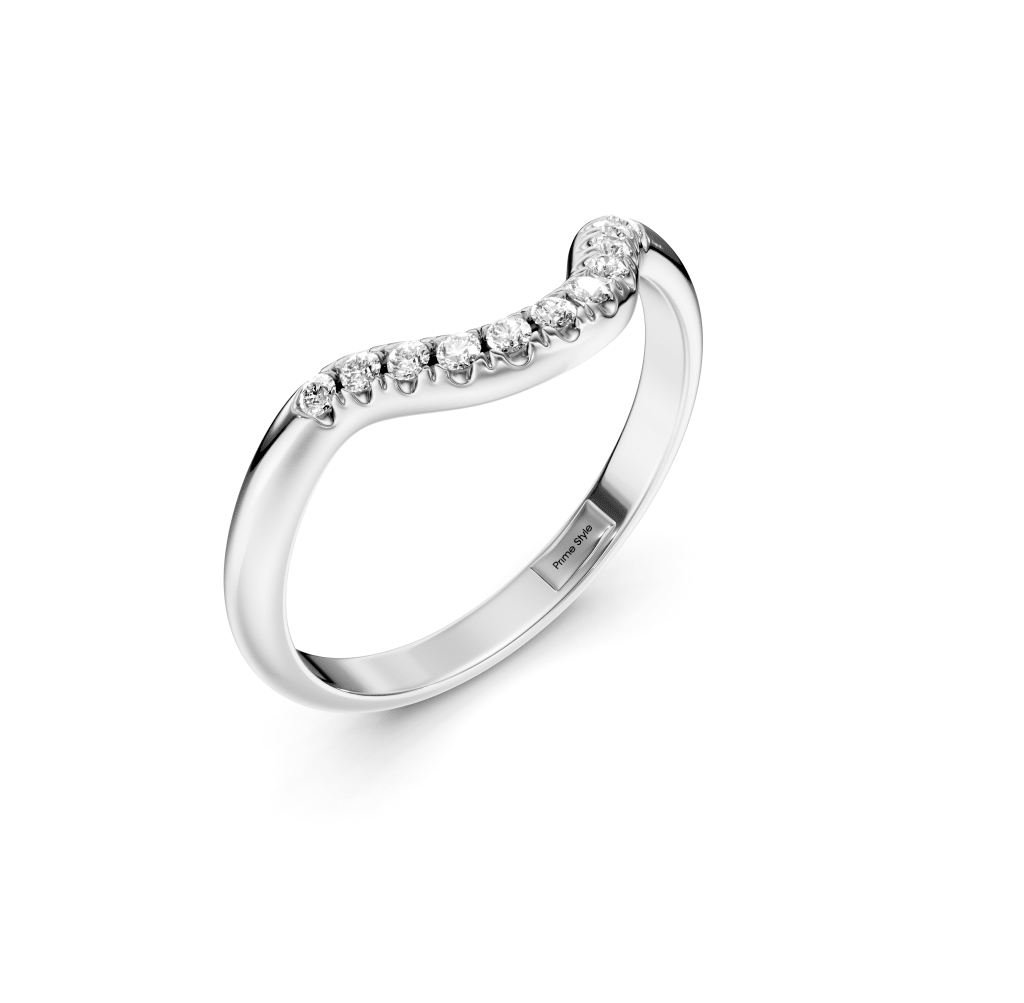 0.15 CT Round Cut Lab Grown Diamonds - Wedding Band