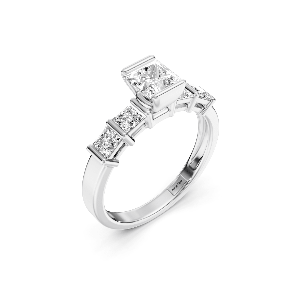 1.30 - 6.80 CT Princess Cut Lab Grown Diamonds - Engagement Ring - Primestyle.com