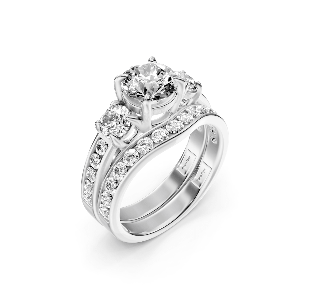 1.55-2.70 CT Round Cut Natural Diamonds - Bridal Set