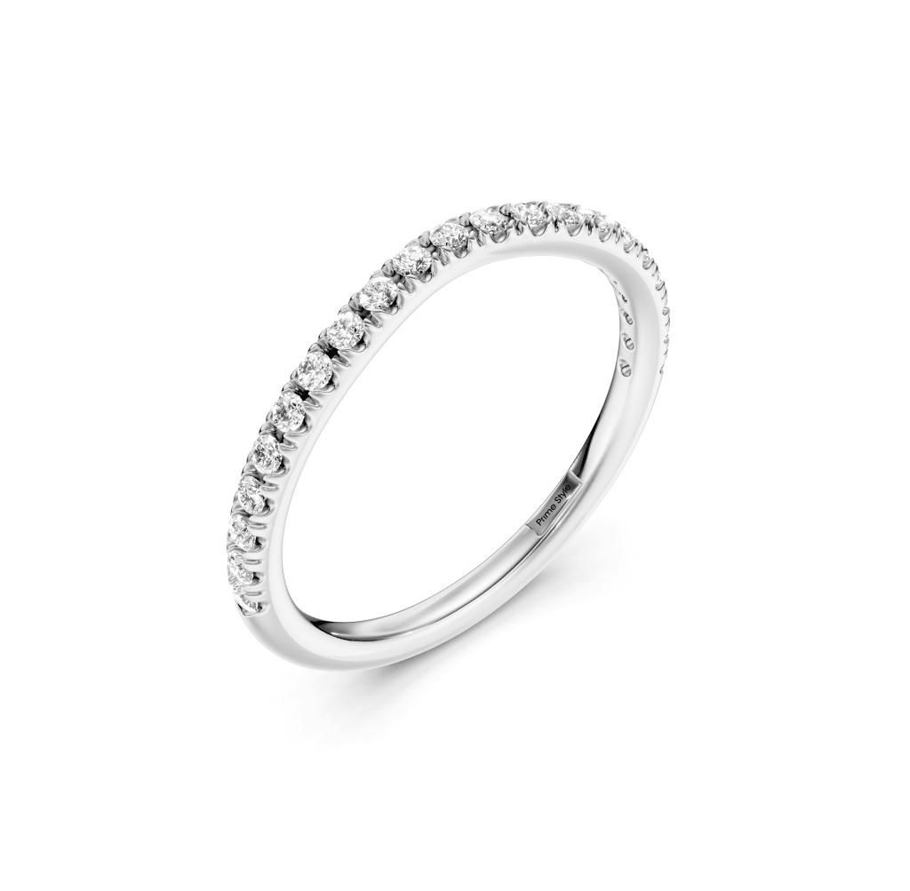 0.15 CT Round Cut Lab Grown Diamonds - Wedding Band