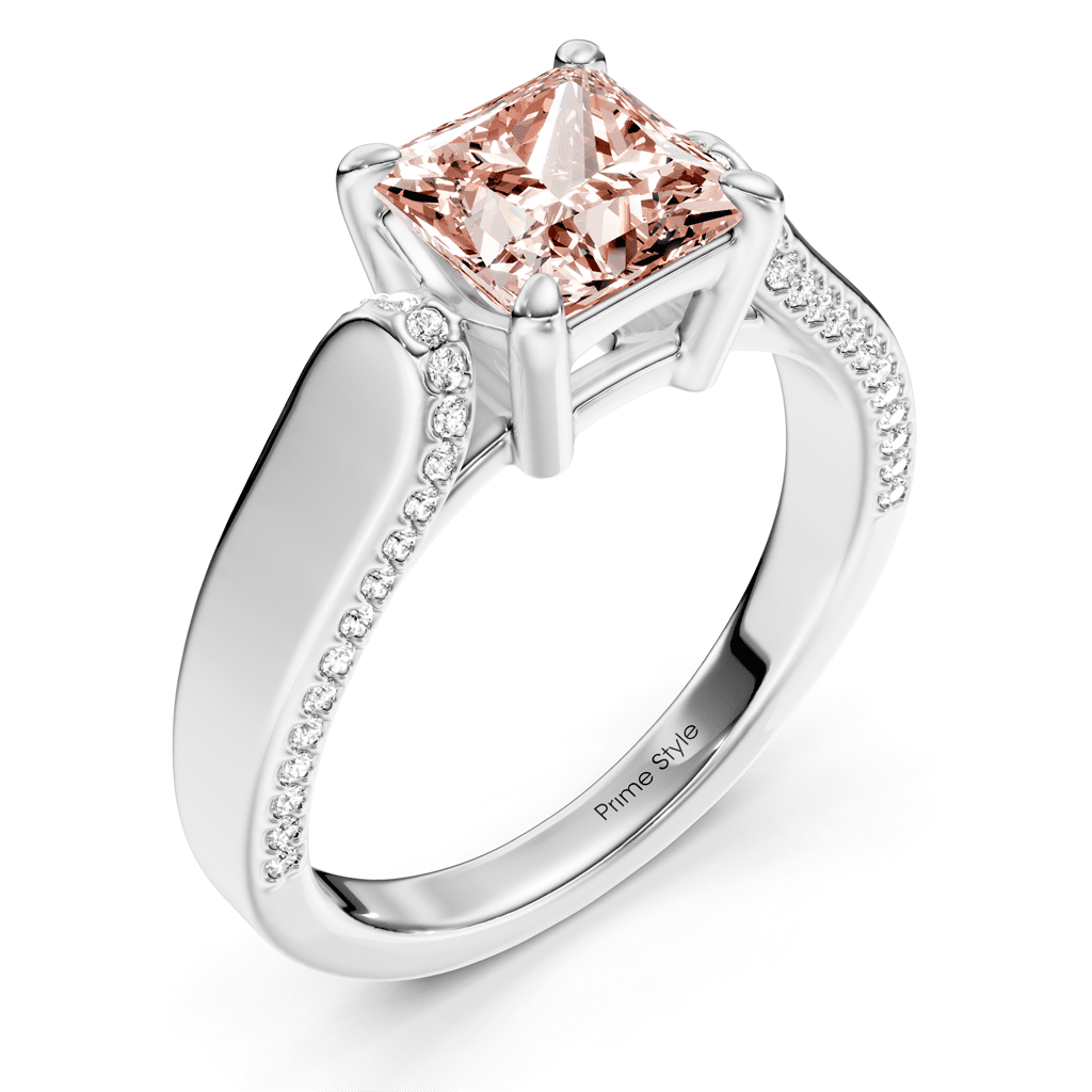 1.65 - 4.65 CT Round Cut Fancy Pink Diamonds - Engagement Ring - Primestyle.com