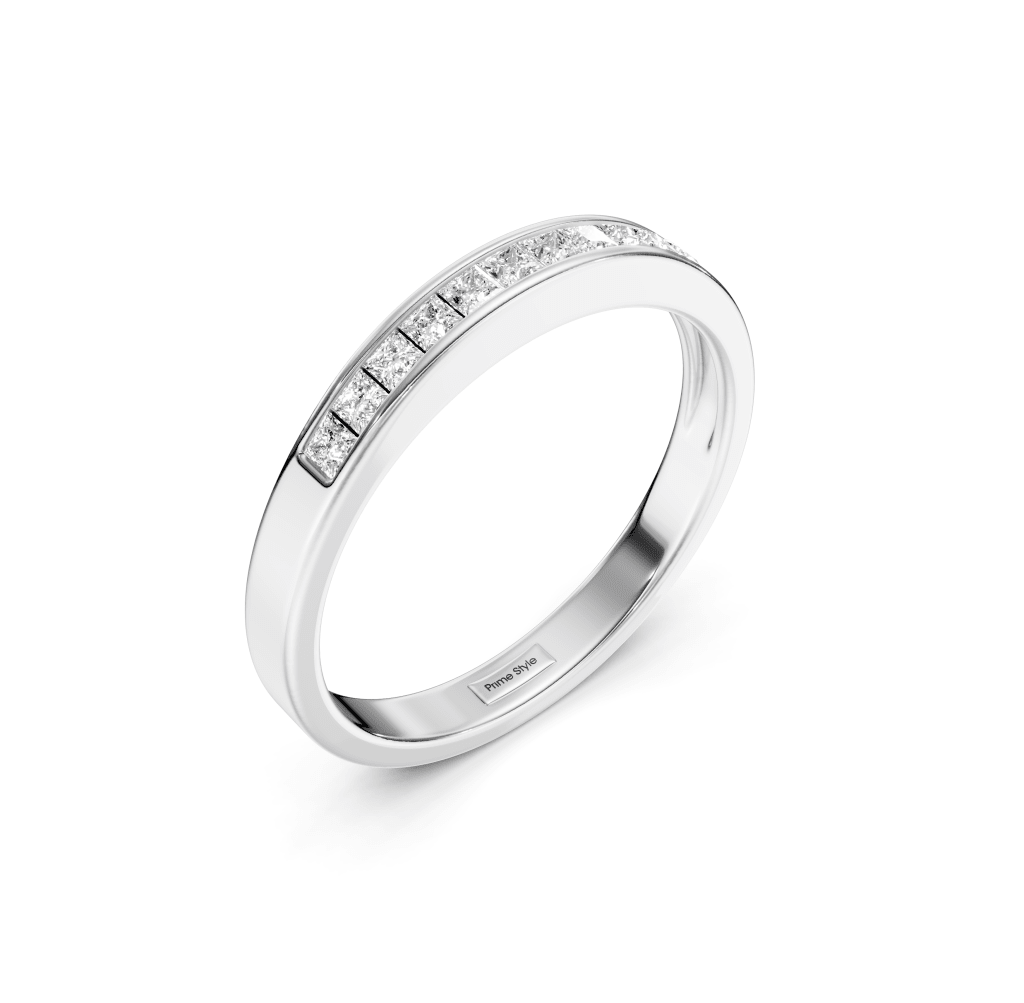 0.25 CT Princess Cut Lab Grown Diamonds - Wedding Band