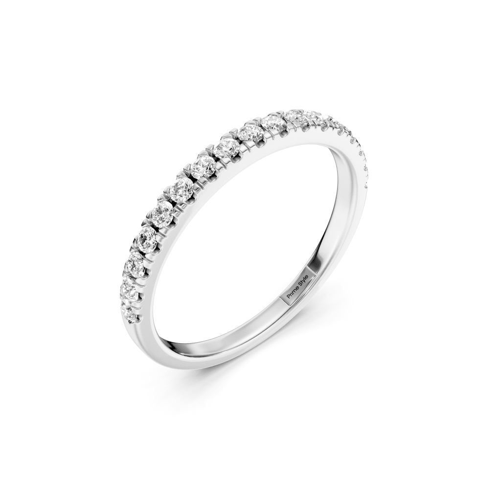 0.35 CT Round Cut Lab Grown Diamonds - Wedding Band - Primestyle.com