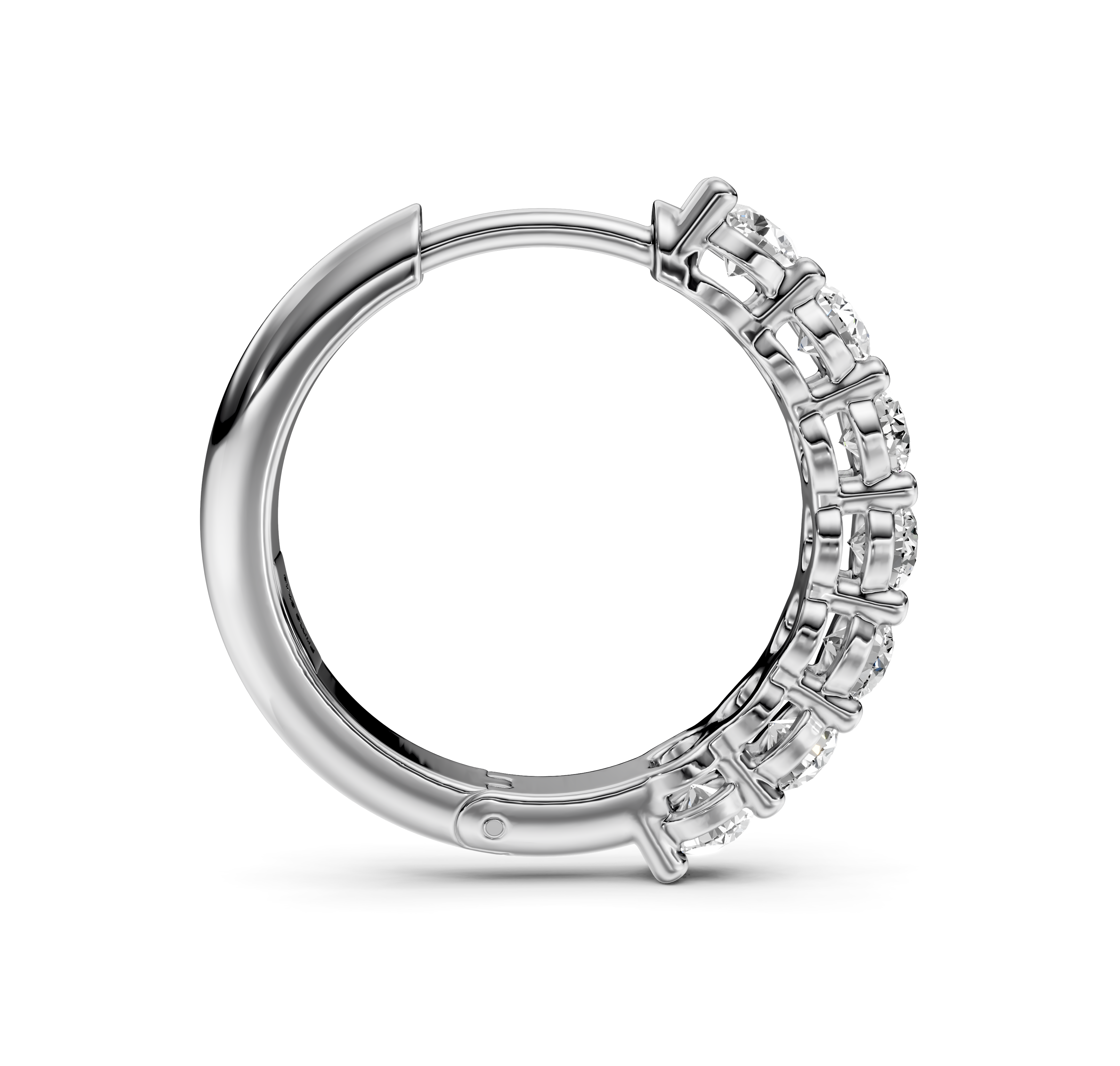 1.20 CT Round Cut Diamonds - Hoop And Drop And Earrings