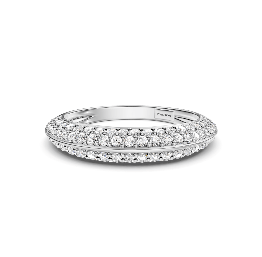 0.80 CT Round Cut Natural Diamonds - Wedding Band