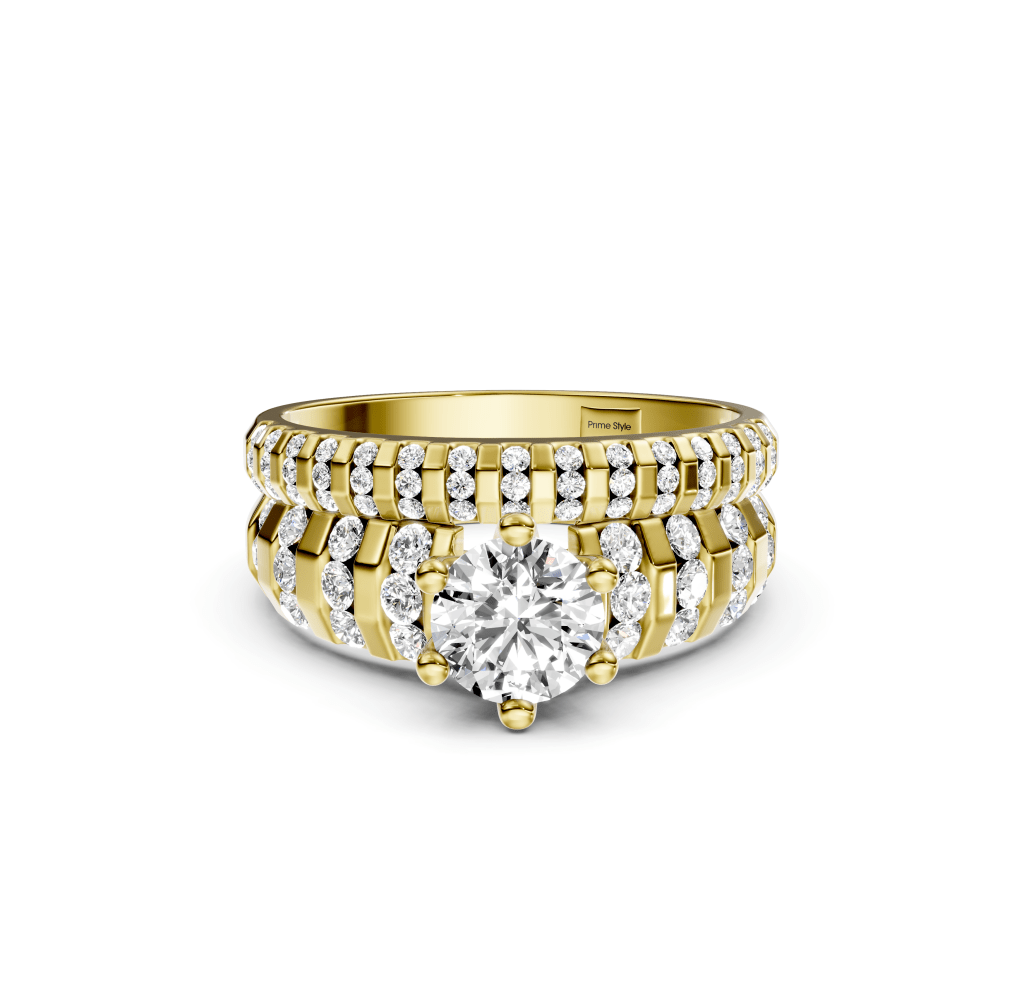 1.35-2.50 CT Round Cut Natural Diamonds - Bridal Set