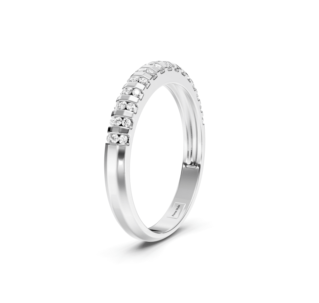 0.25 CT Round Cut Natural Diamonds - Wedding Band