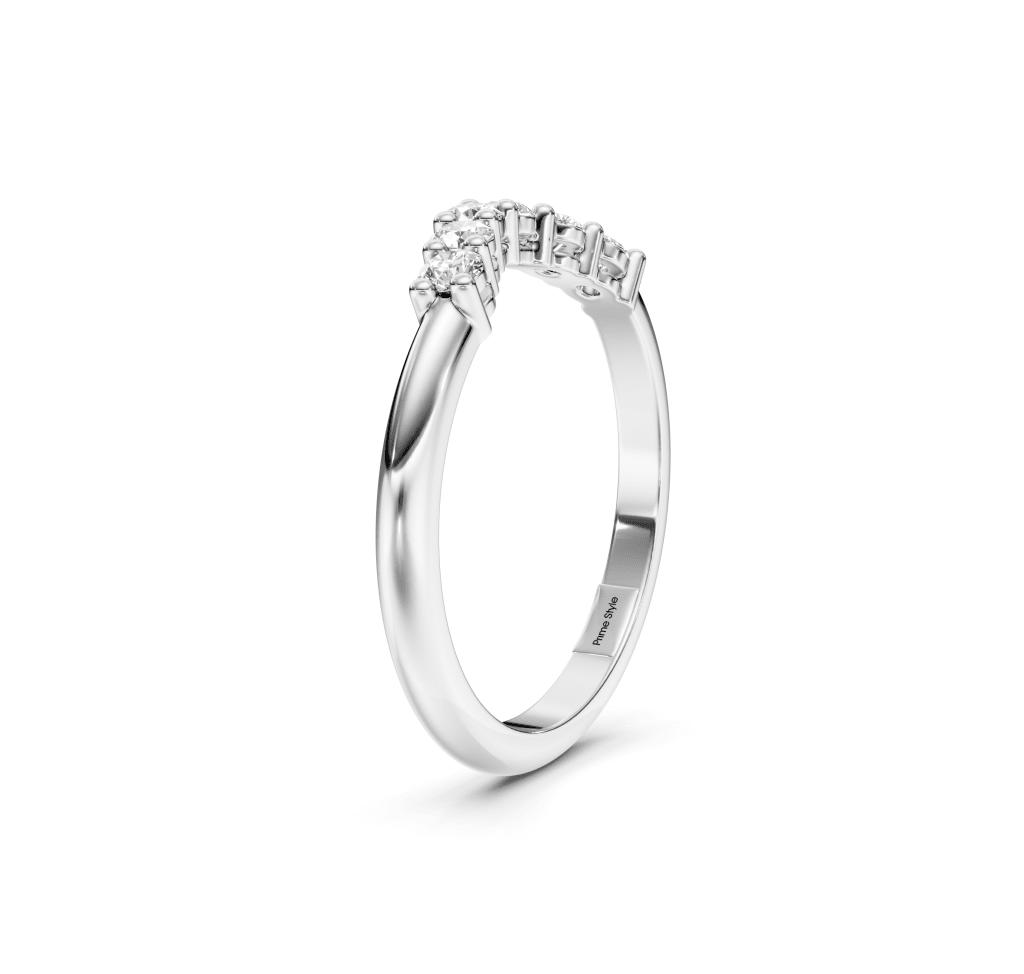 0.30 CT Round Cut Lab Grown Diamonds - Wedding Band - Primestyle.com