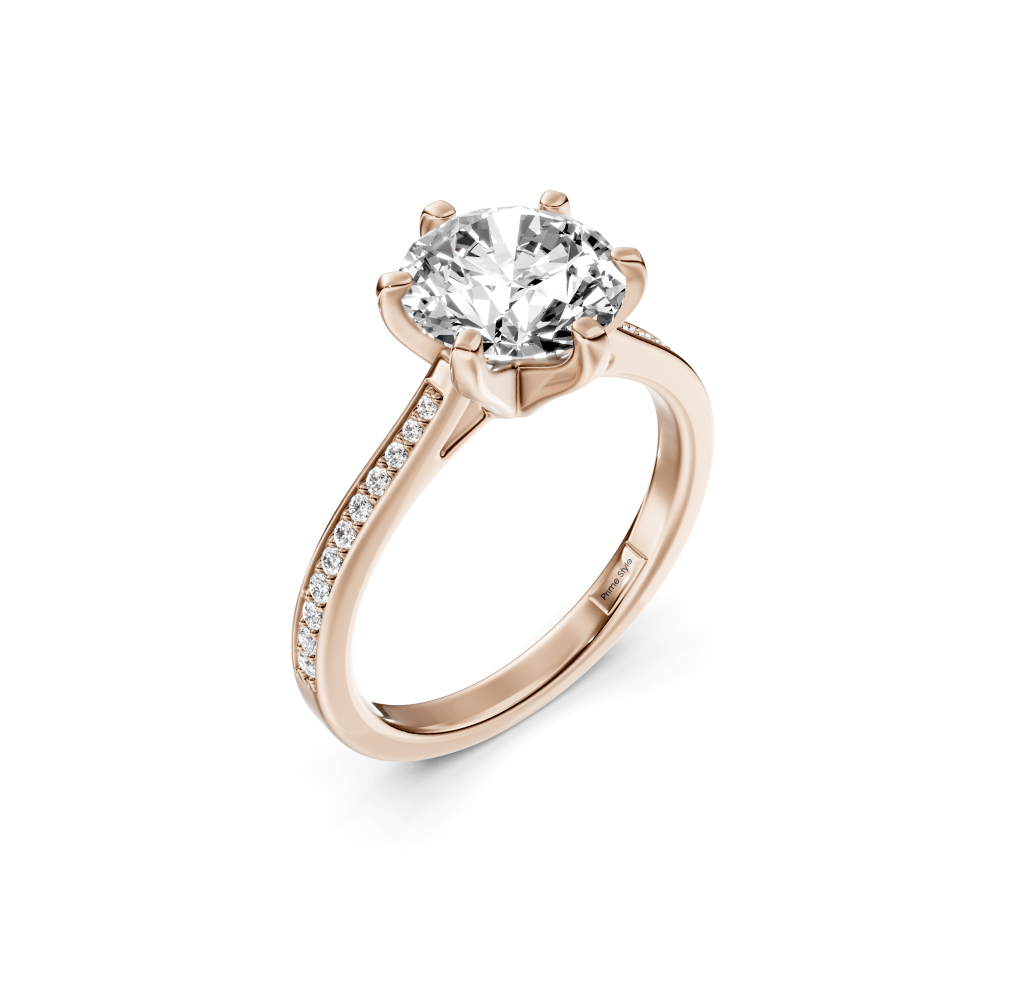 0.70-6.20 CT Round Cut Lab Grown Diamonds - Engagement Ring