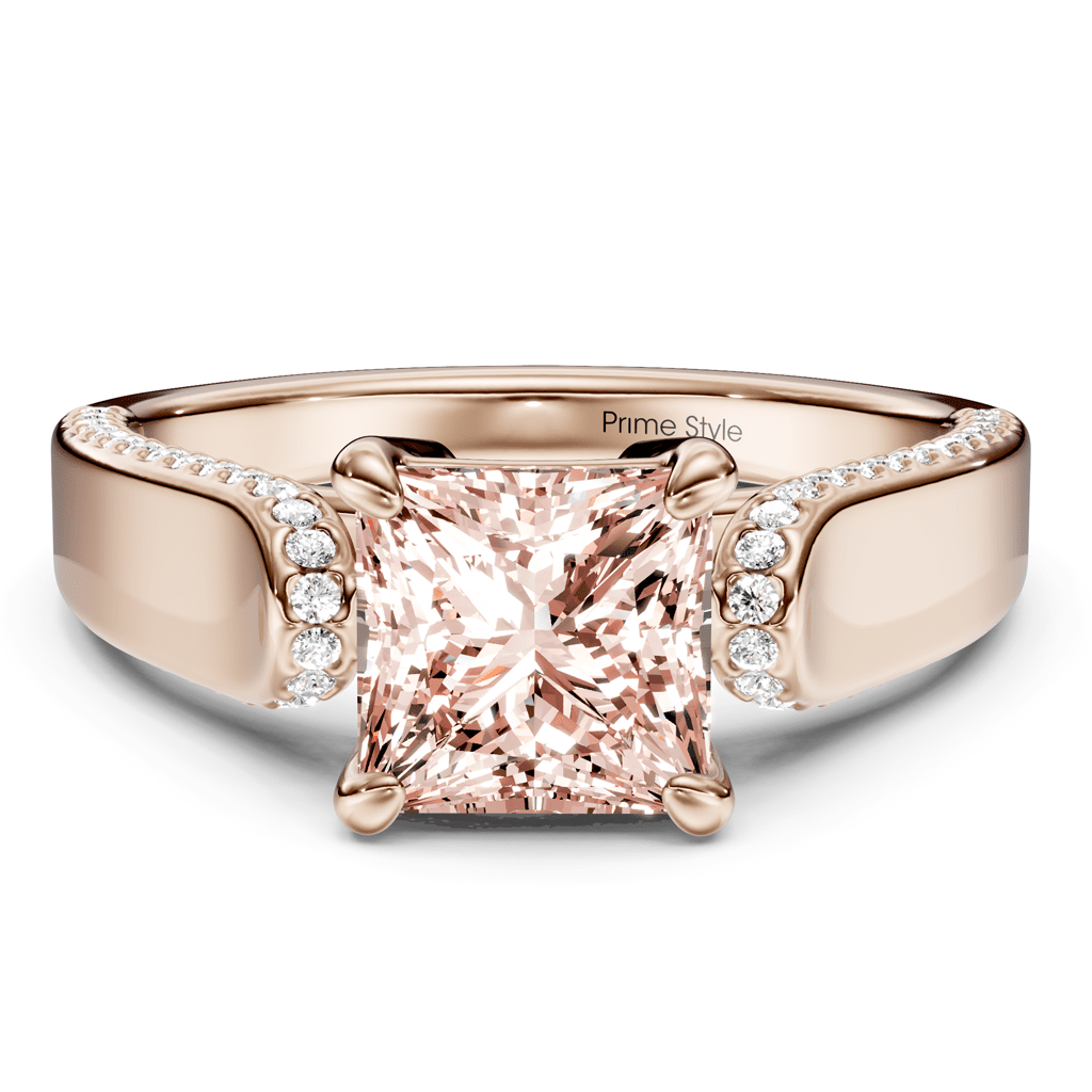 1.65 - 4.65 CT Round Cut Fancy Pink Diamonds - Engagement Ring - Primestyle.com