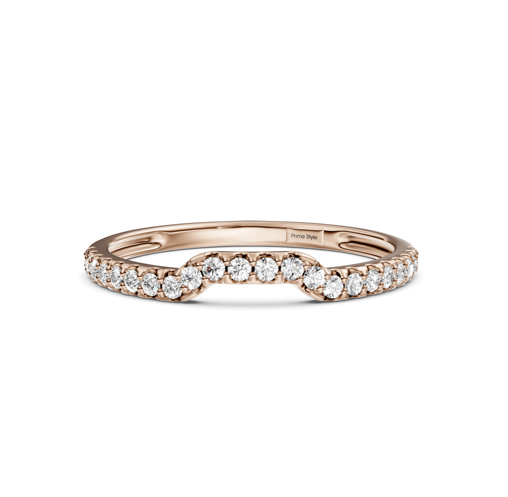 0.25 CT Round Cut Lab Grown Diamonds - Wedding Band - Primestyle.com