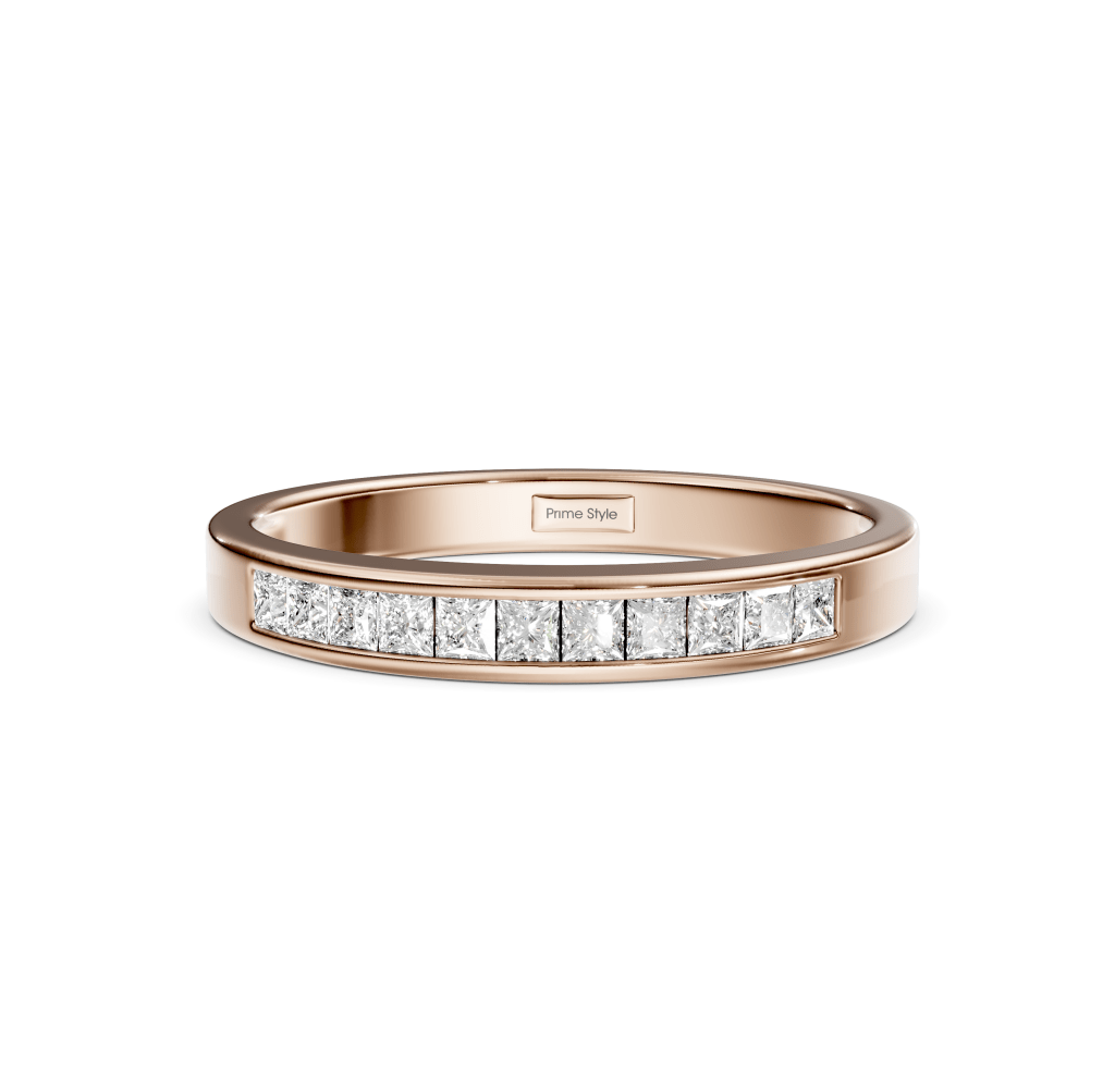 0.25 CT Princess Cut Lab Grown Diamonds - Wedding Band - Primestyle.com