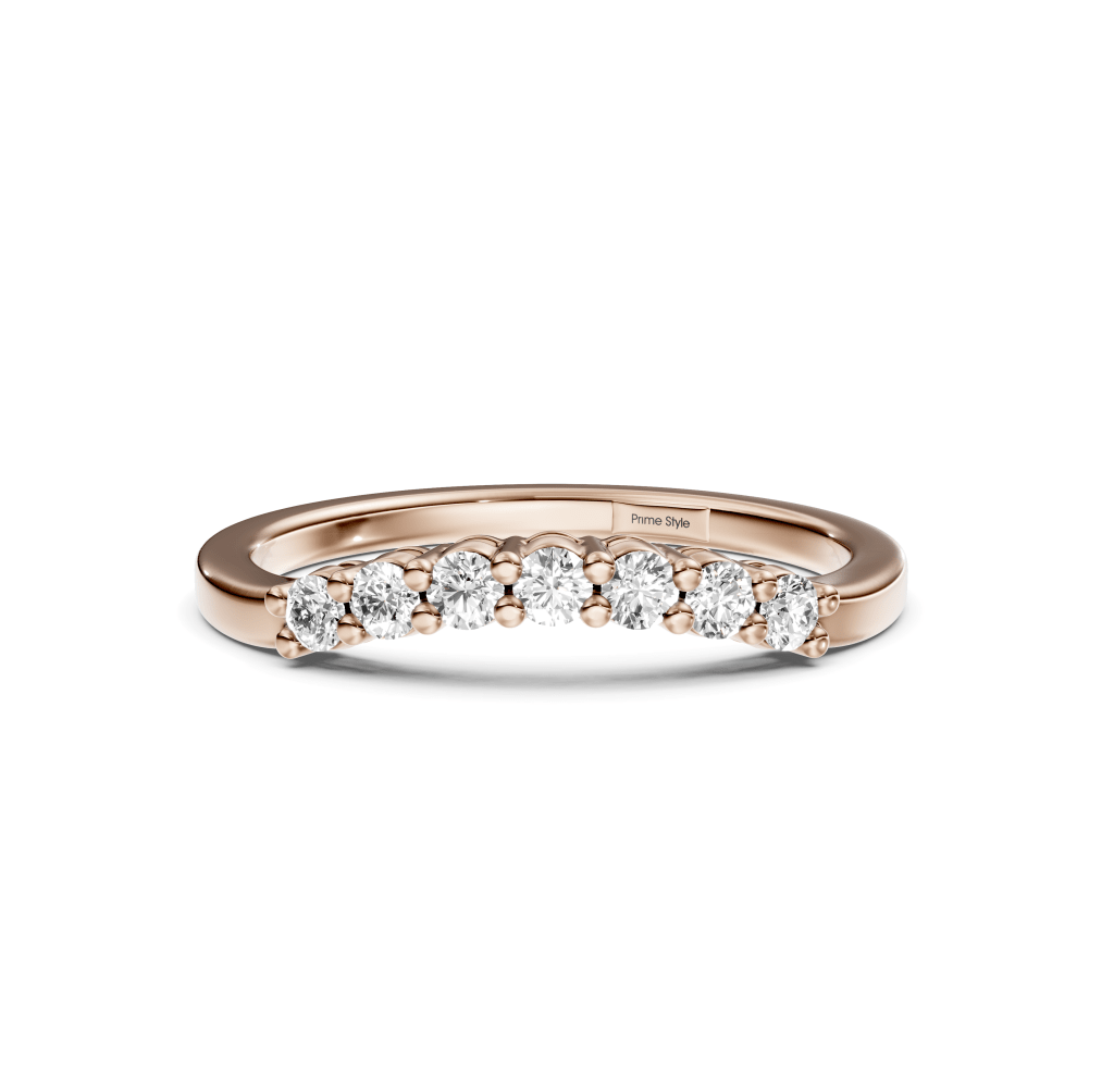 0.25 CT Round Cut Lab Grown Diamonds - Wedding Band - Primestyle.com