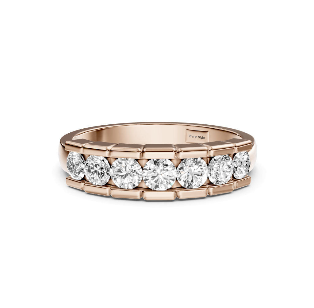 1.00 CT Round Cut Natural Diamonds - Wedding Band