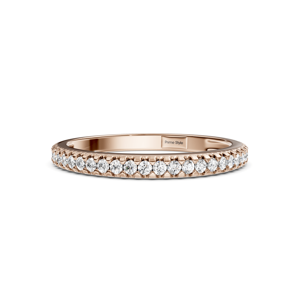 0.25 CT Round Cut Lab Grown Diamonds - Wedding Band - Primestyle.com