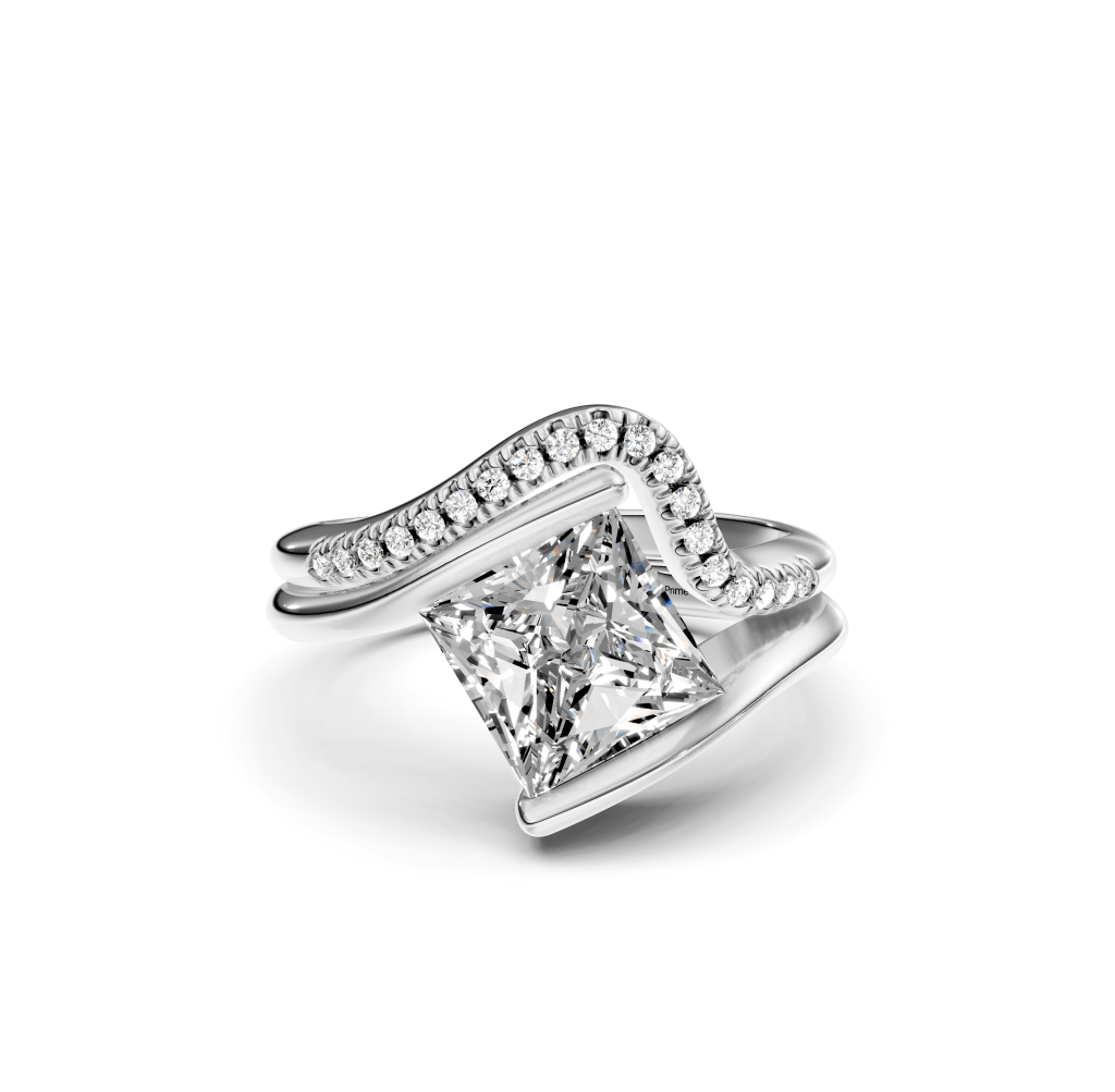 0.60-6.10 CT Princess & Round Cut Diamonds - Bridal Set