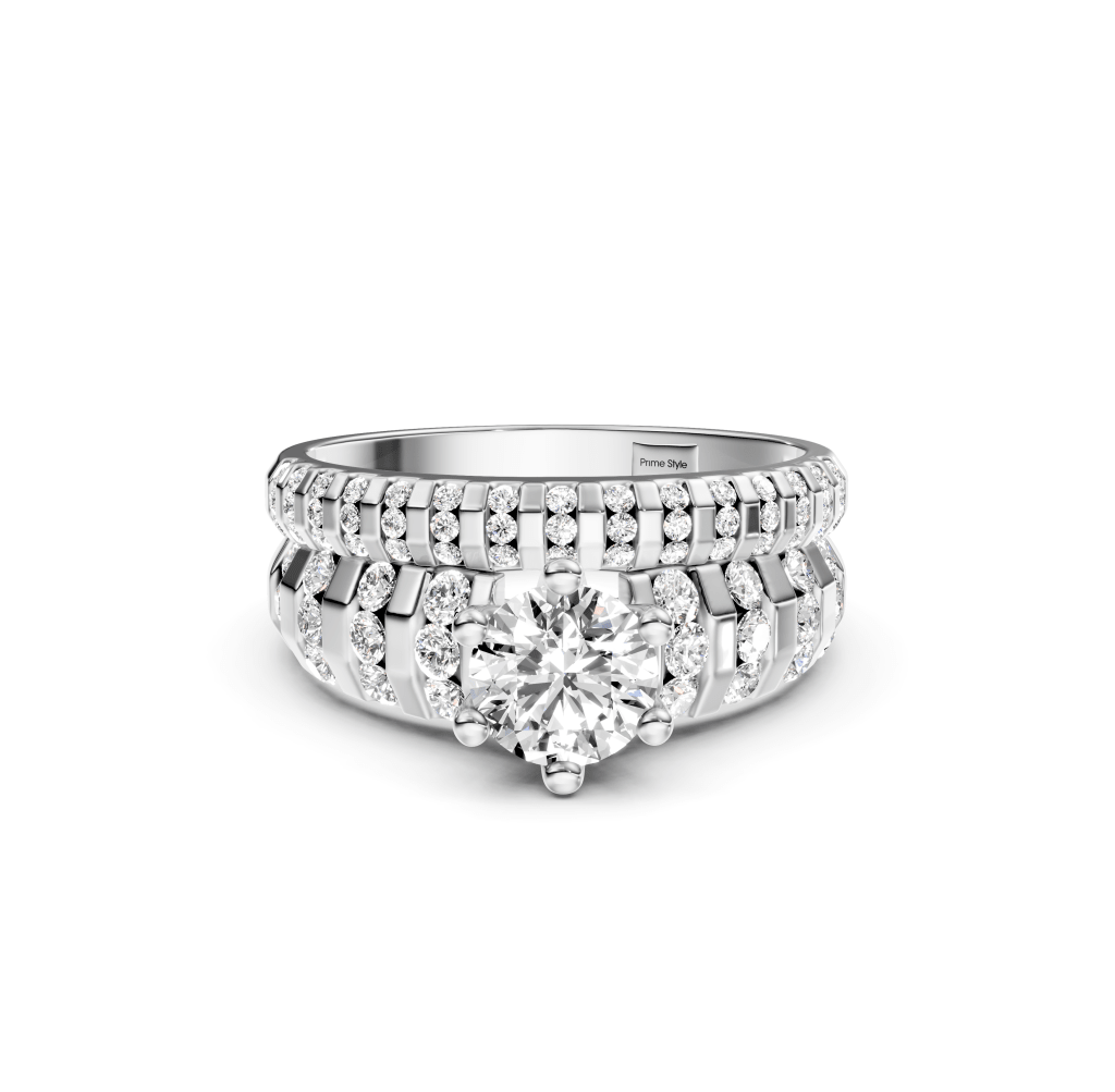 1.35-2.50 CT Round Cut Natural Diamonds - Bridal Set