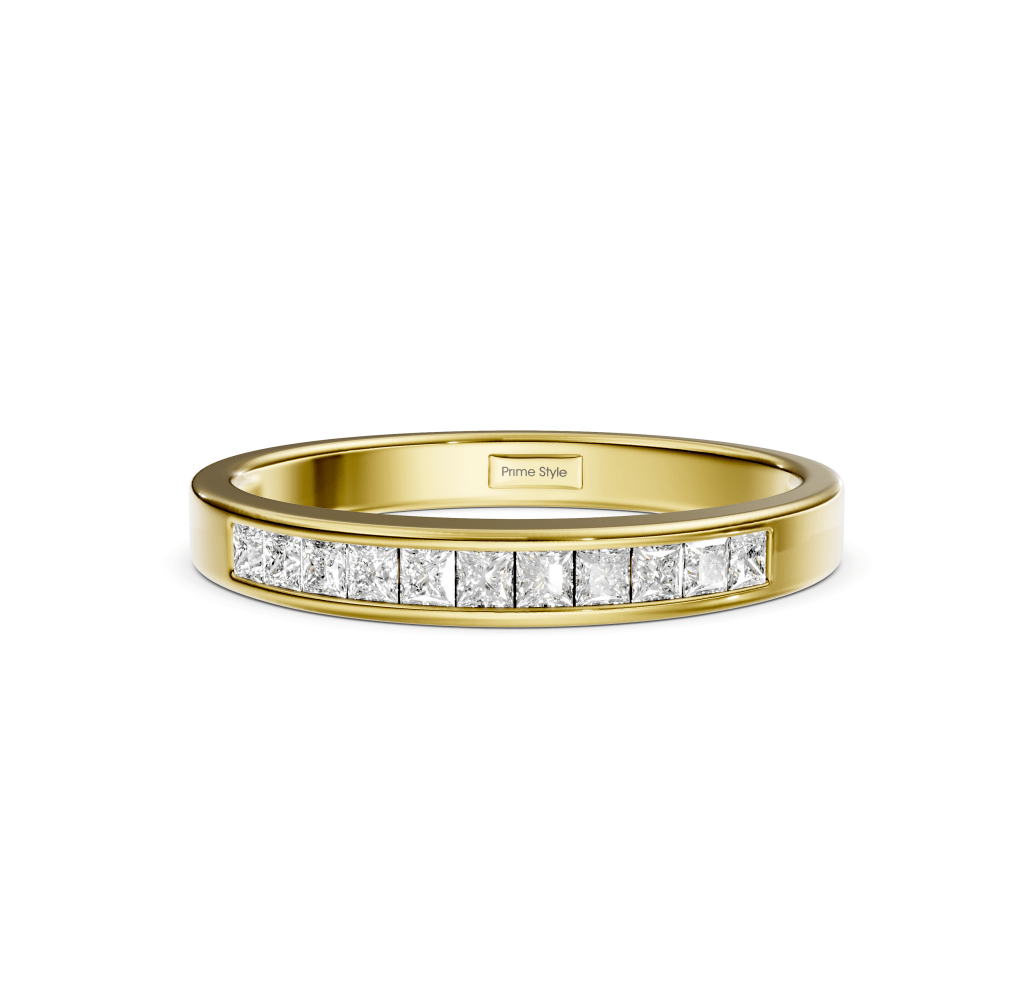 0.25 CT Princess Cut Lab Grown Diamonds - Wedding Band