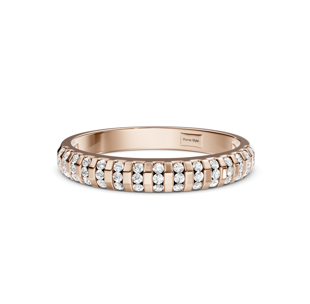 0.25 CT Round Cut Natural Diamonds - Wedding Band