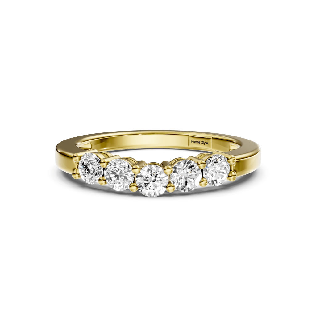 0.50 CT Emerald Cut Natural Diamonds - Wedding Band