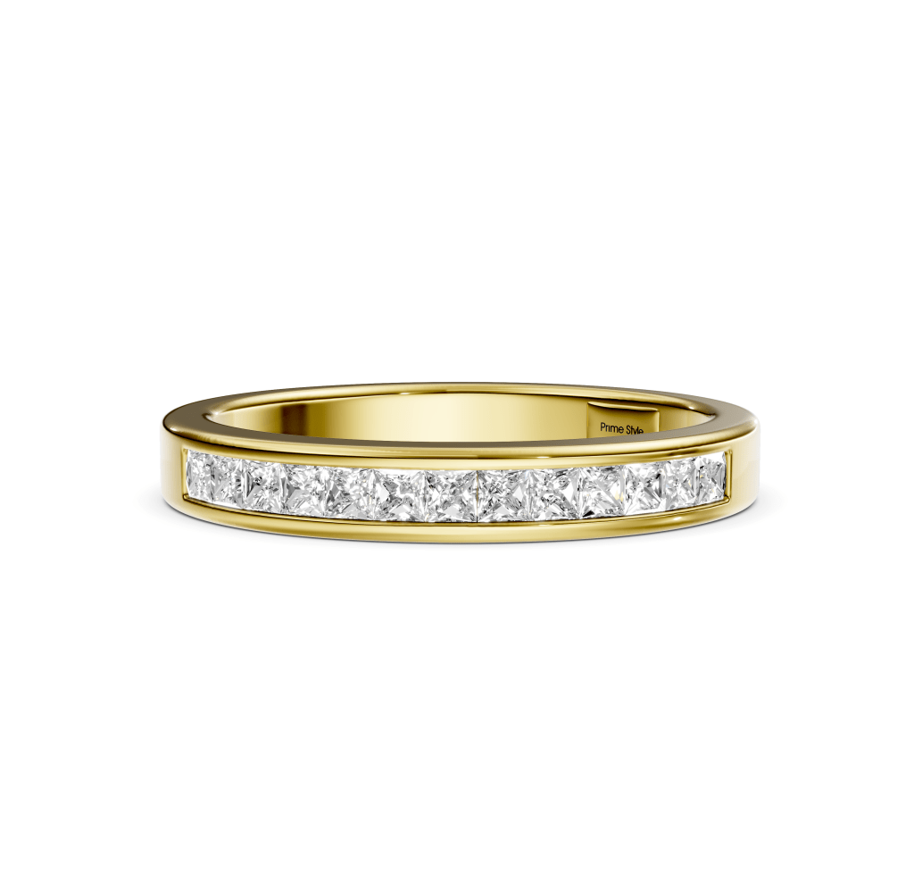 0.35 CT Princess Cut Lab Grown Diamonds - Wedding Band