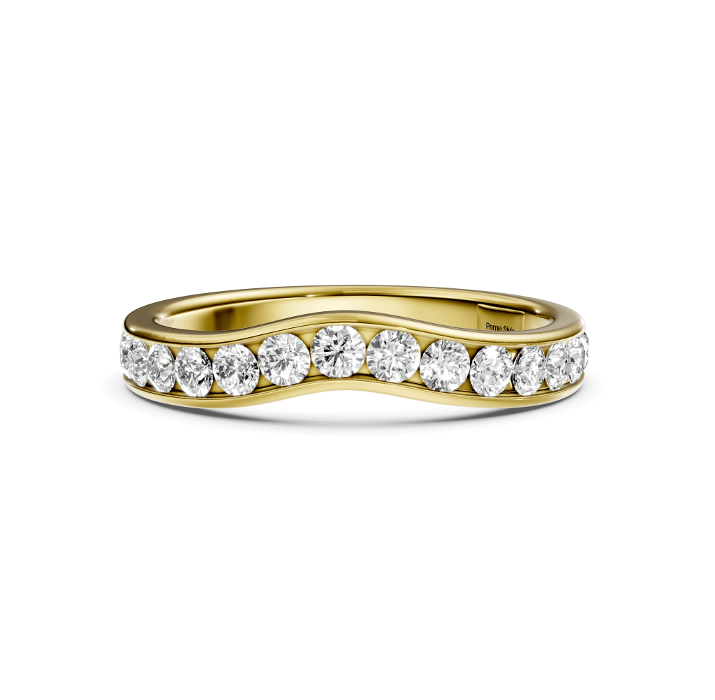 0.45 CT Round Cut Natural Diamonds - Wedding Band - Primestyle.com