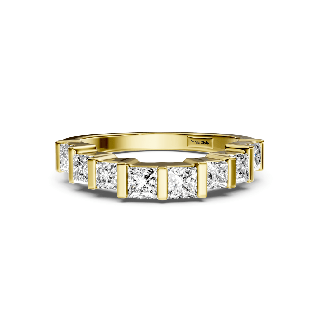 0.80 CT Princess Cut Lab Grown Diamonds - Wedding Band
