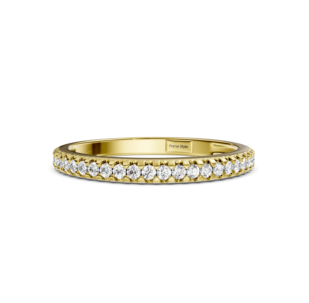 0.25 CT Round Cut Natural Diamonds - Wedding Band - Primestyle.com