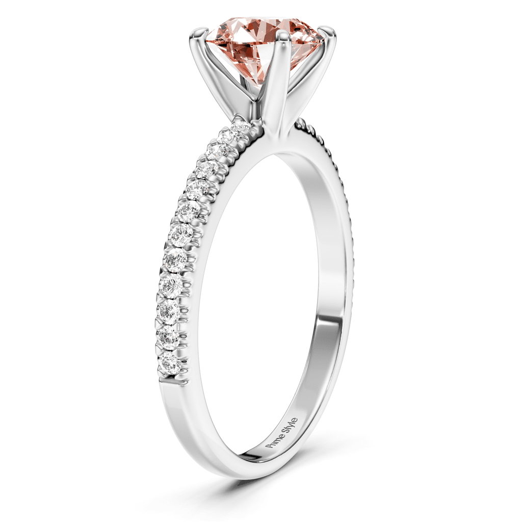 1.20 - 4.20 CT Round Cut Fancy Pink Diamonds - Engagement Ring - Primestyle.com