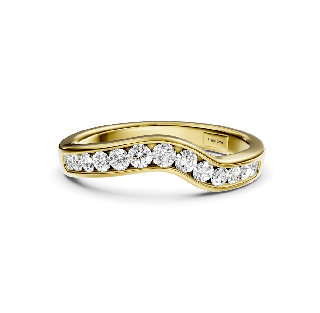 0.25 CT Round Cut Lab Grown Diamonds - Wedding Band - Primestyle.com