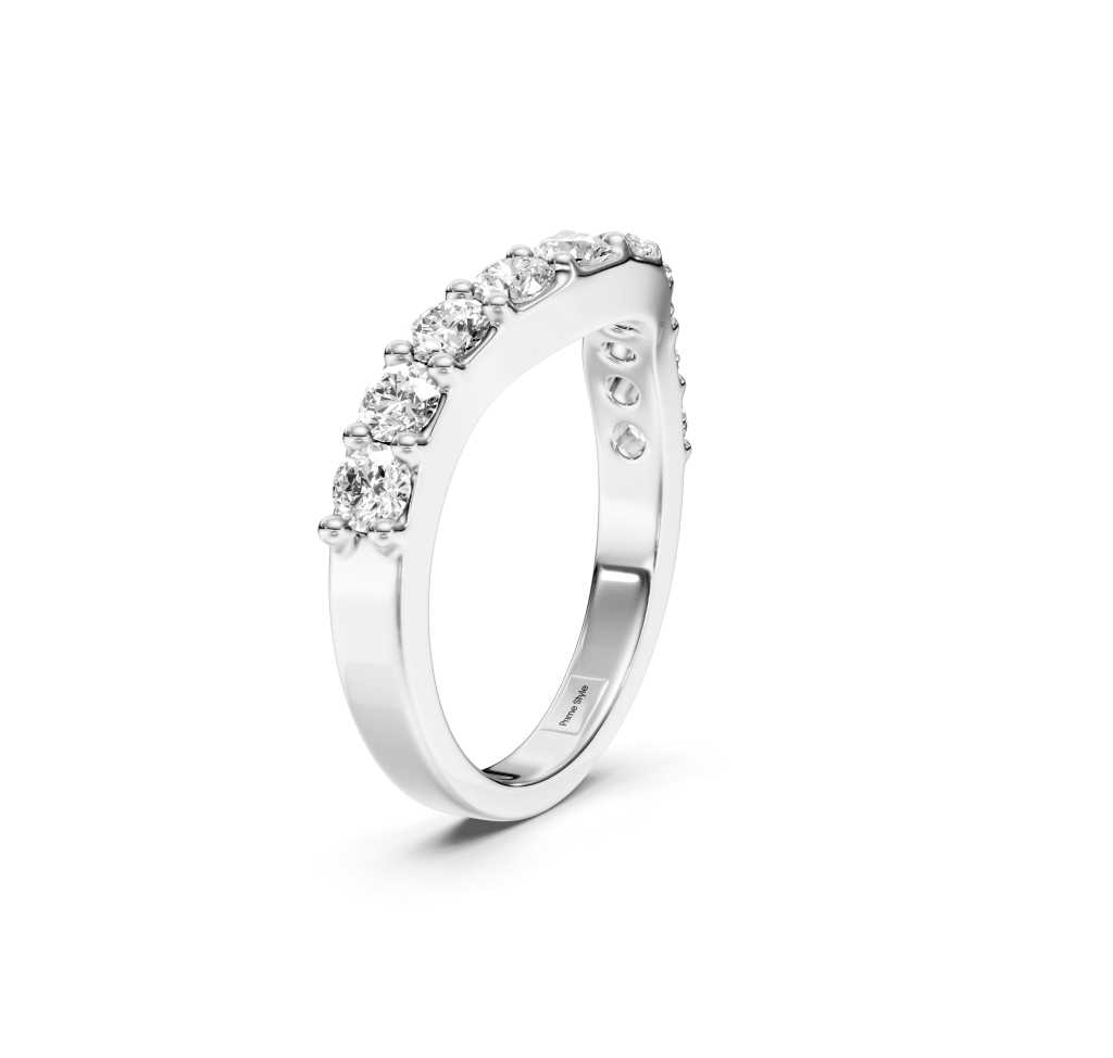 1.15 CT Round Cut Natural Diamonds - Wedding Band