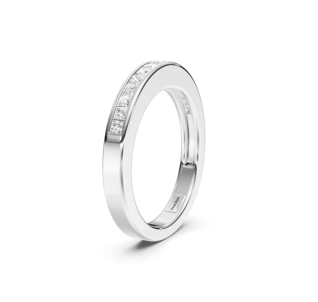 0.40 CT Princess Cut Lab Grown Diamonds - Wedding Band - Primestyle.com