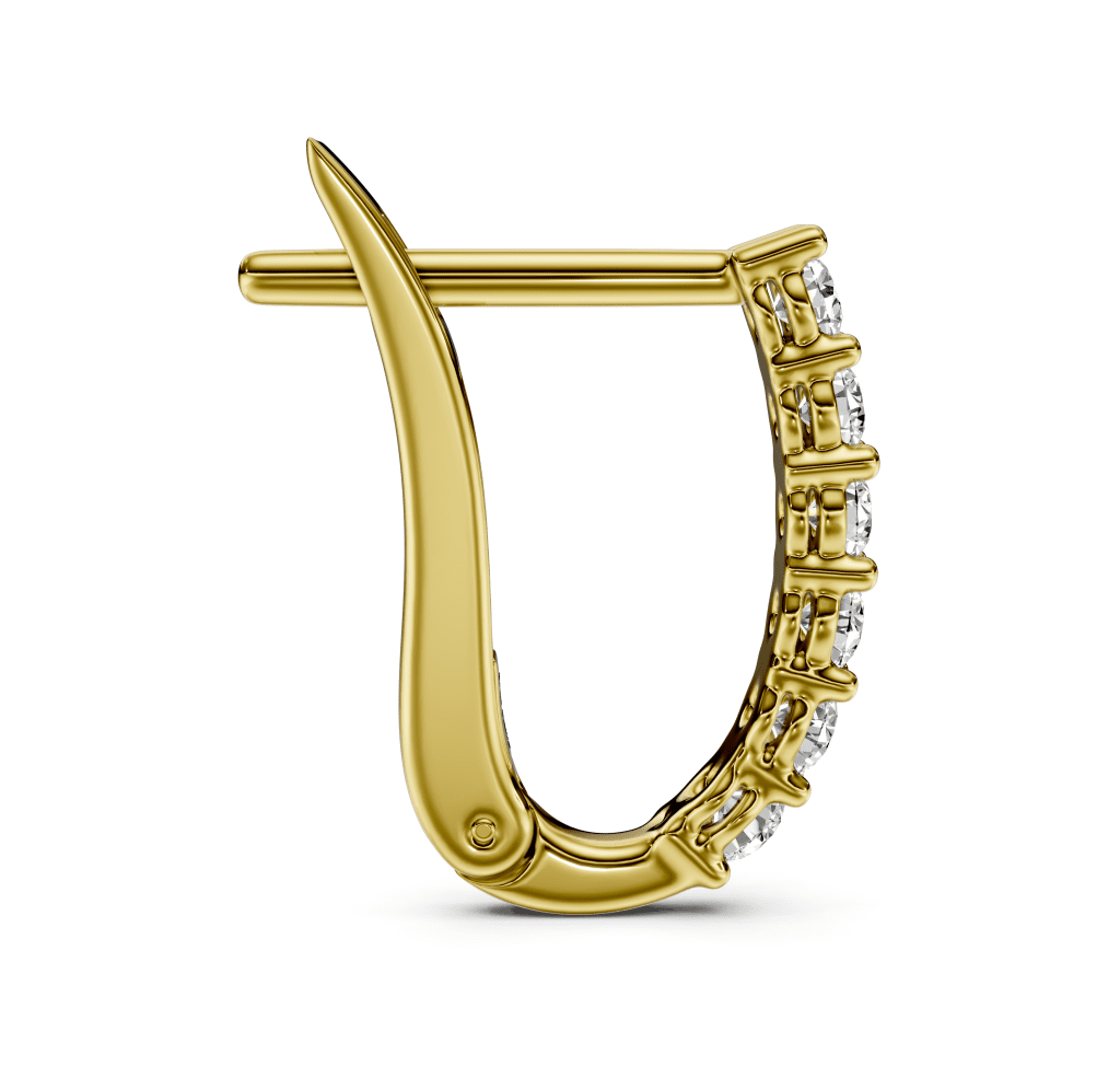 1.25 CT Round Cut Diamonds - Hoop And Drop And Earrings - Primestyle.com