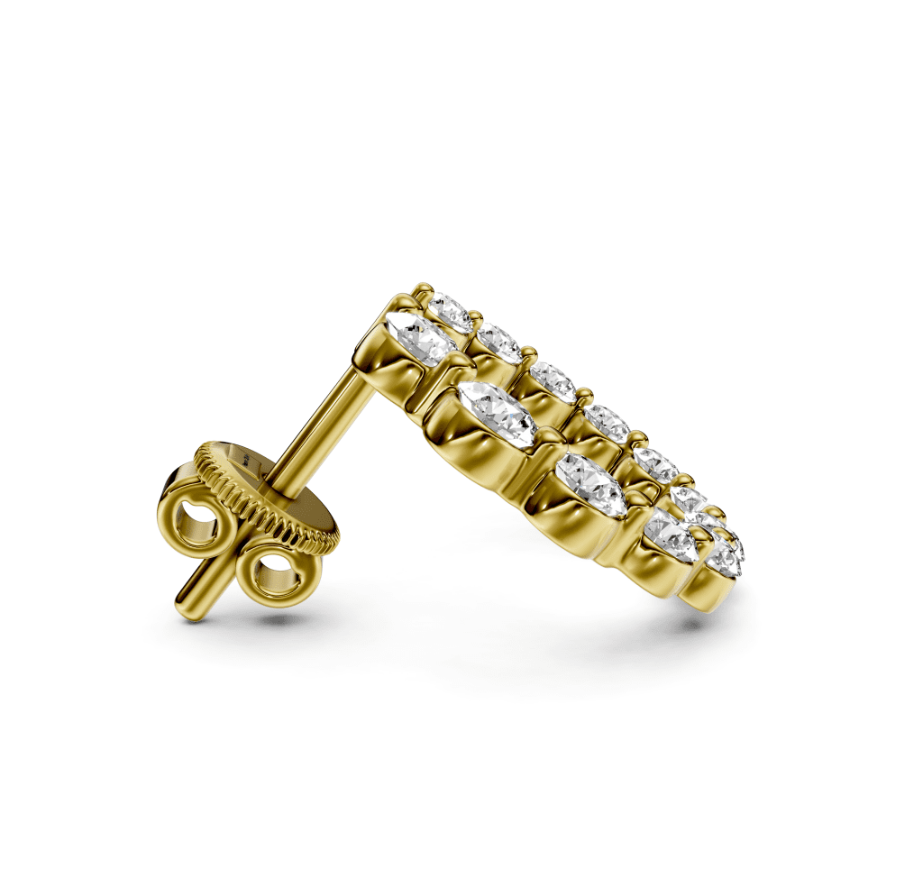 1.80 CT Round Cut Natural Diamonds - Diamond Earrings