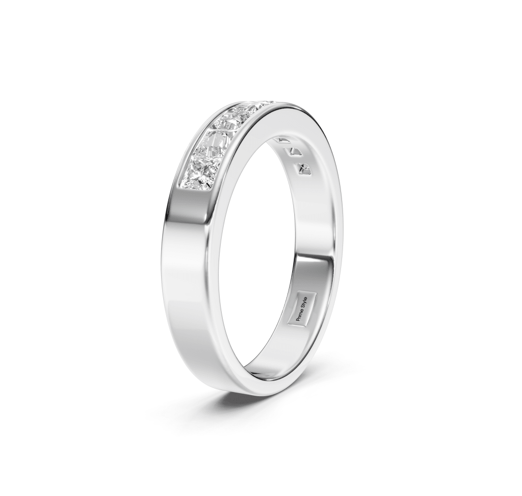 1.00 CT Princess Cut Lab Grown Diamonds - Wedding Band - Primestyle.com