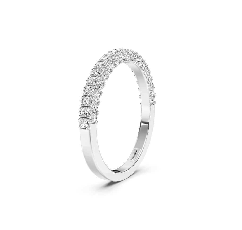 0.65 CT Round Cut Lab Grown Diamonds - Wedding Band
