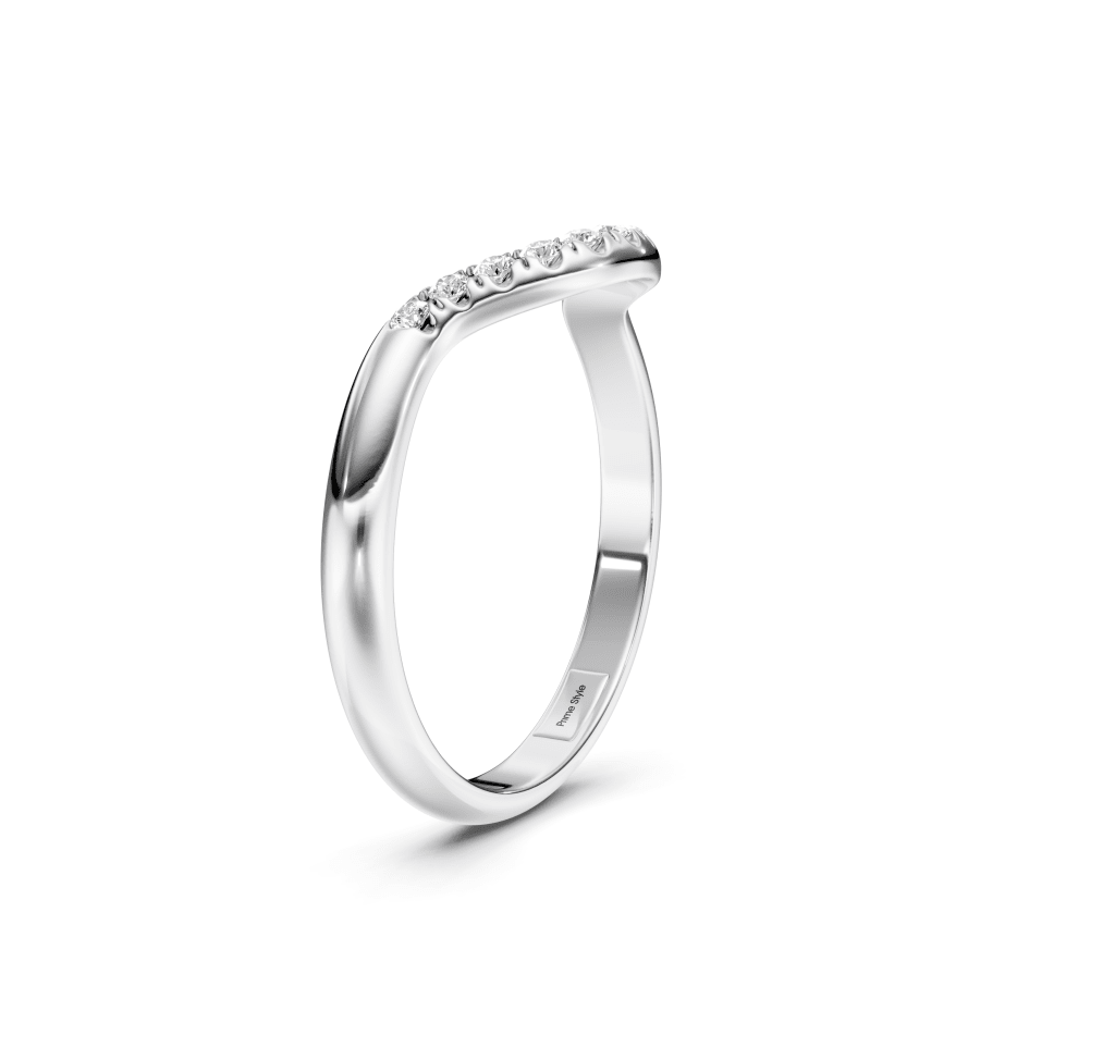 0.15 CT Round Cut Lab Grown Diamonds - Wedding Band
