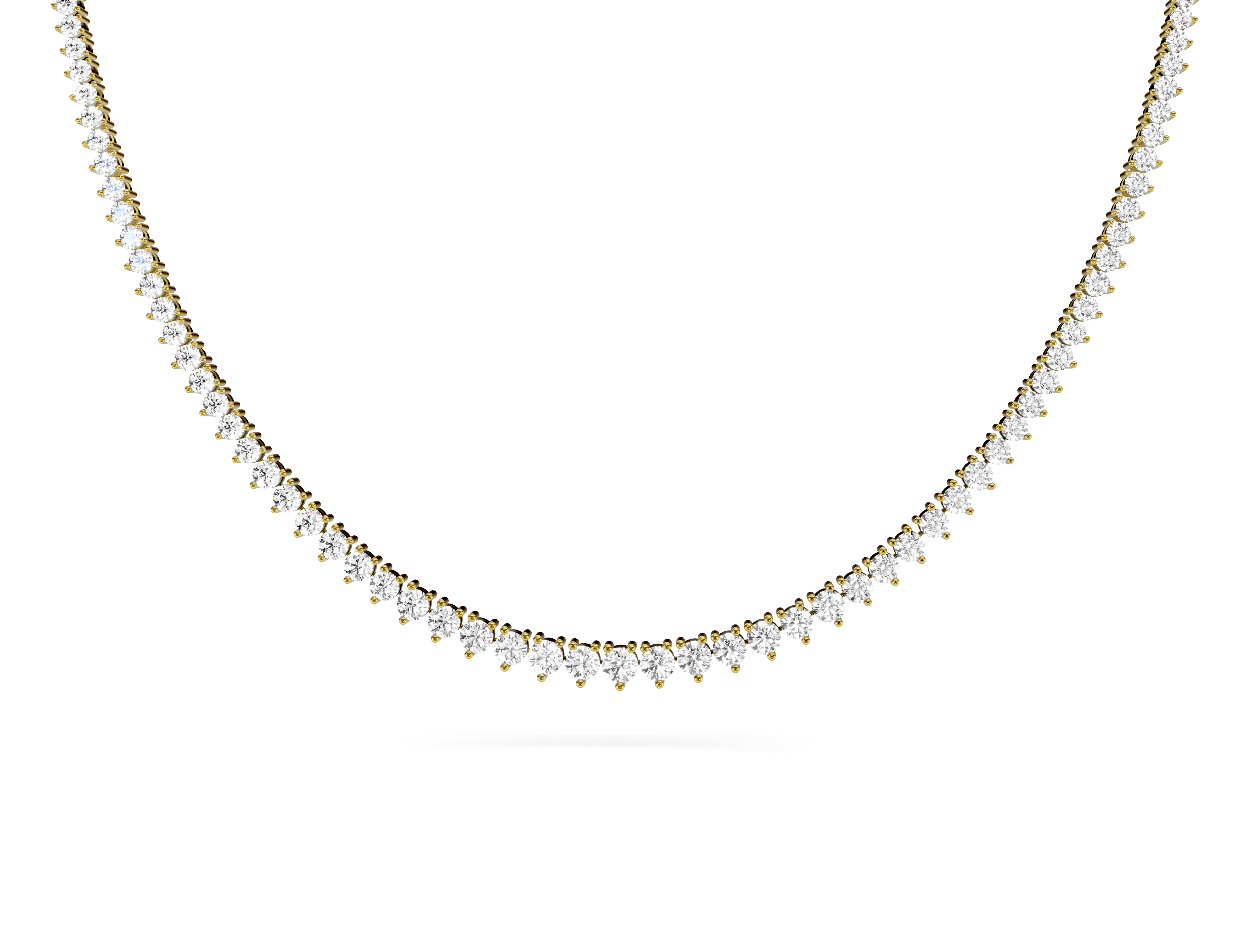 10.00 CT Round Cut Diamonds - Diamond Necklace