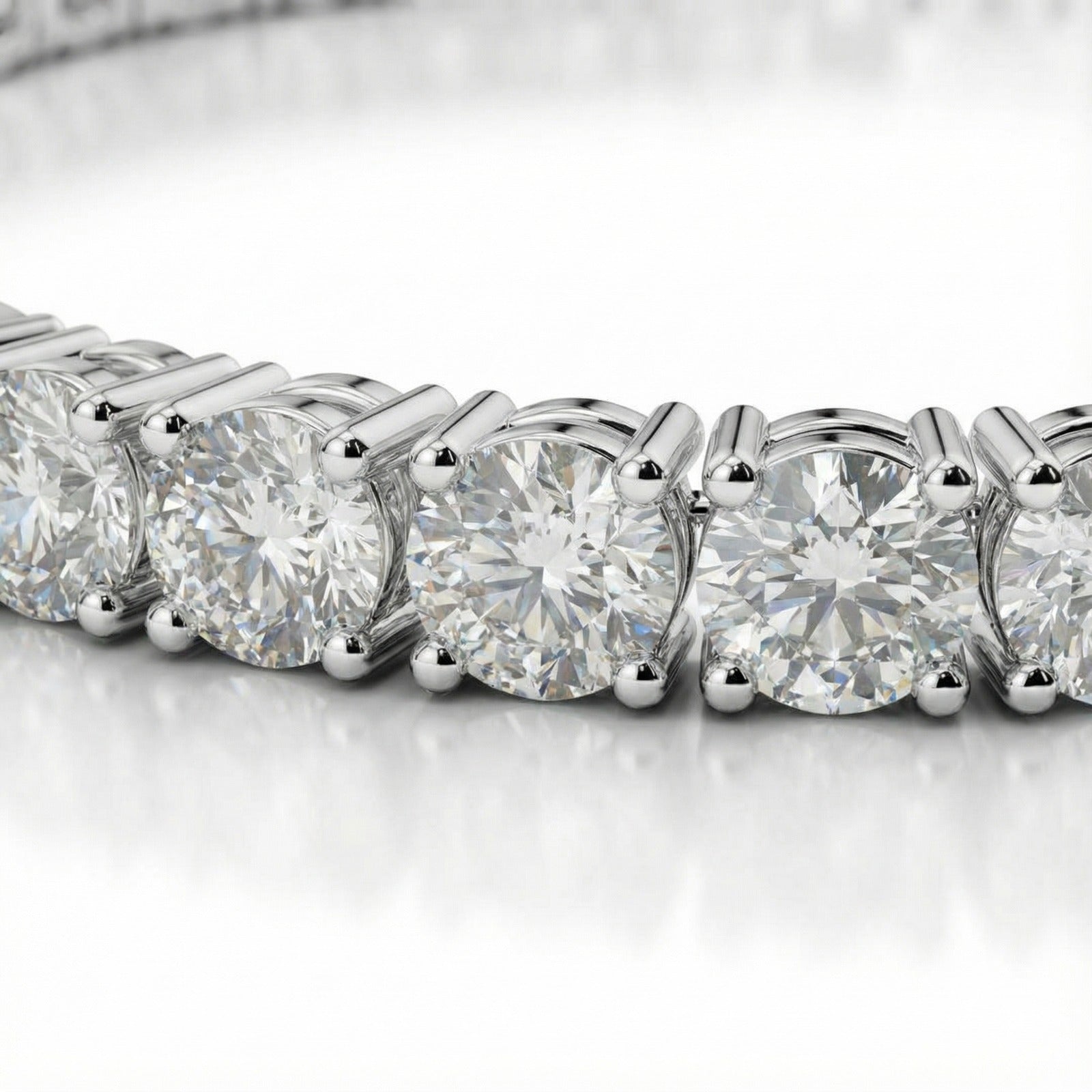 8.00 CT Round Cut Diamonds - Diamond Necklace