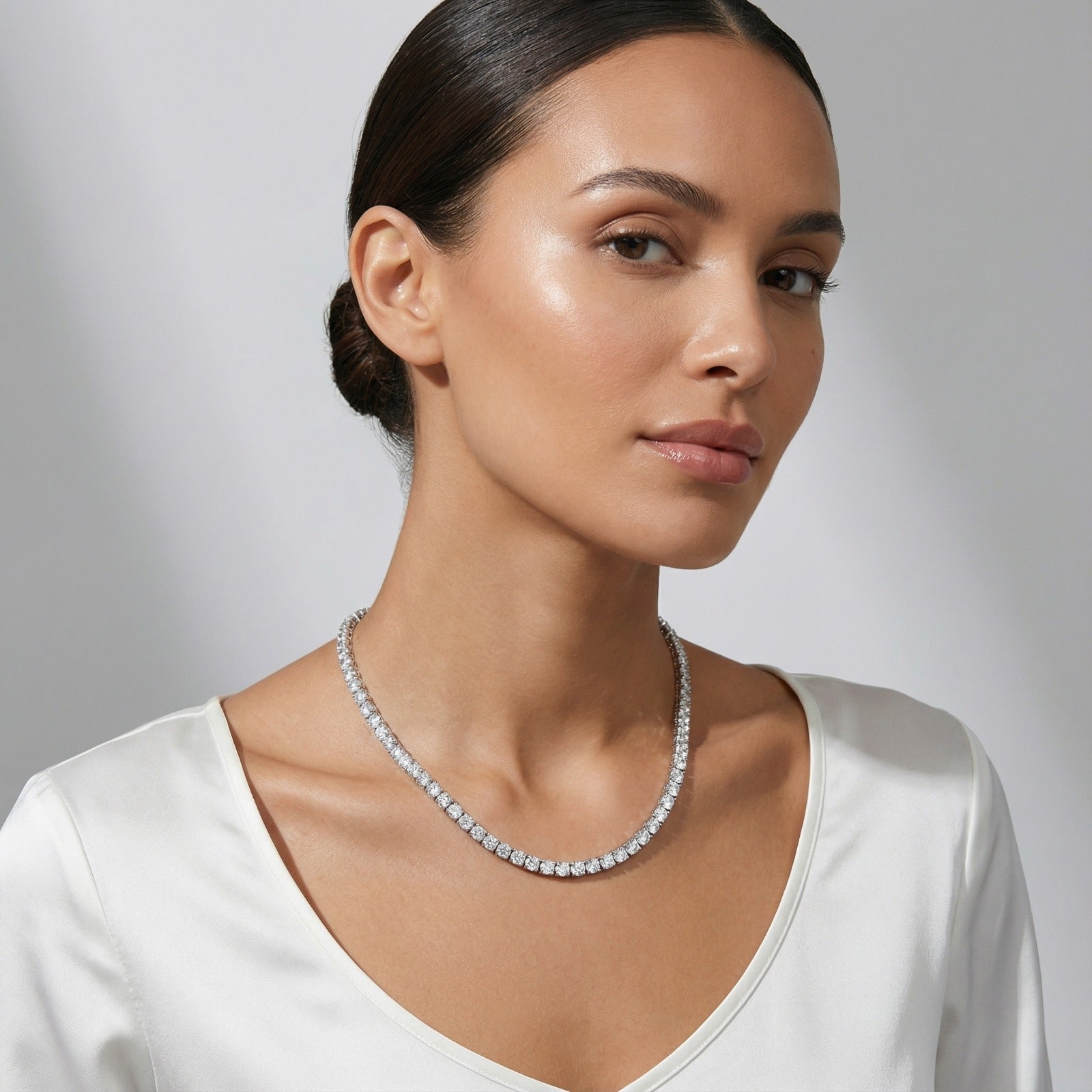 5.00 CT Round Cut Diamonds - Diamond Necklace