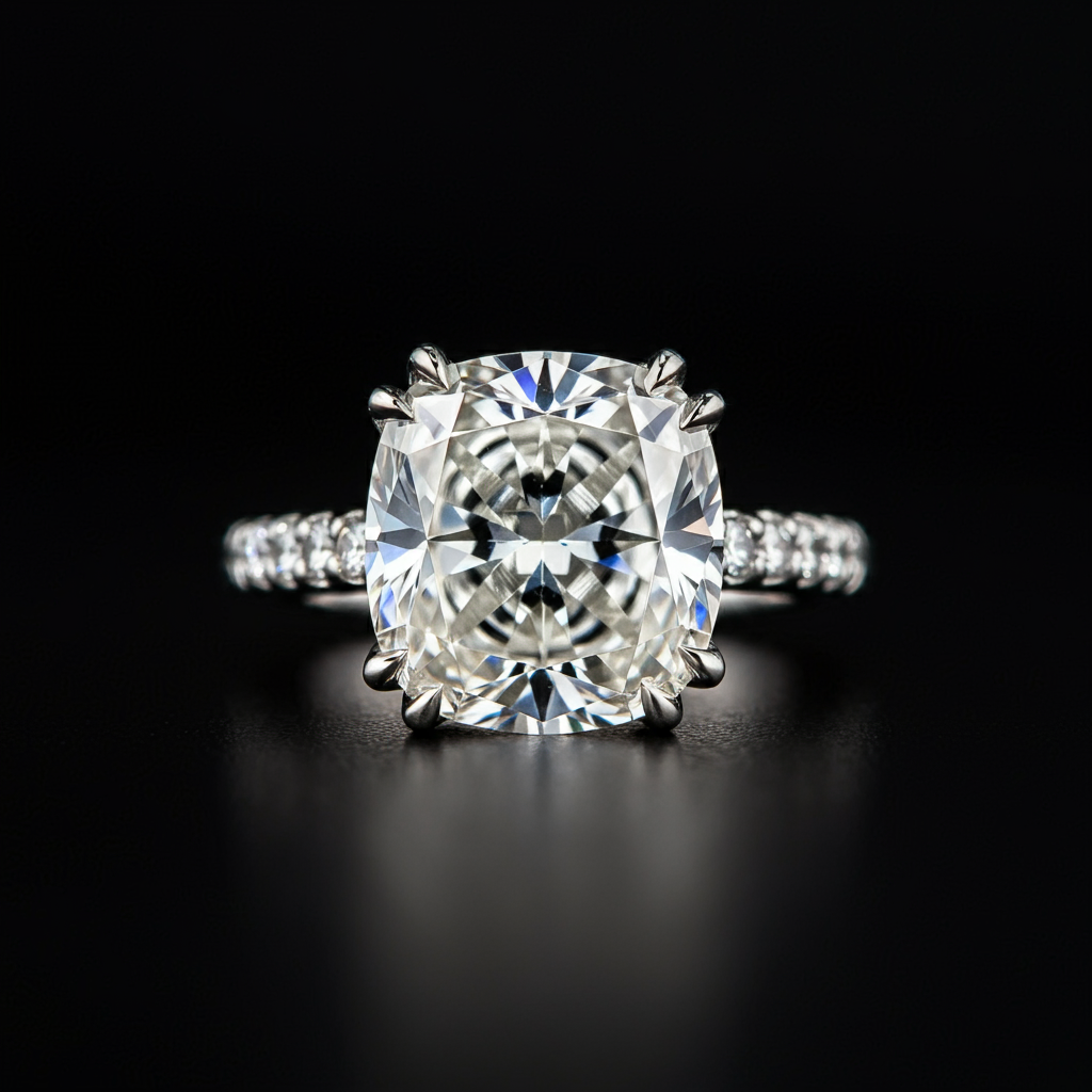 Luminous Cushion-Cut Diamond Ring